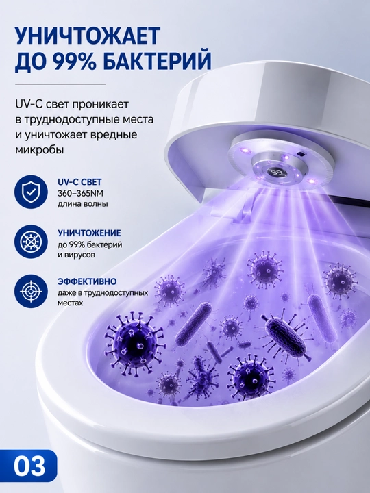 Unitaz uchun avtomatik ultrabinafsha sterilizator