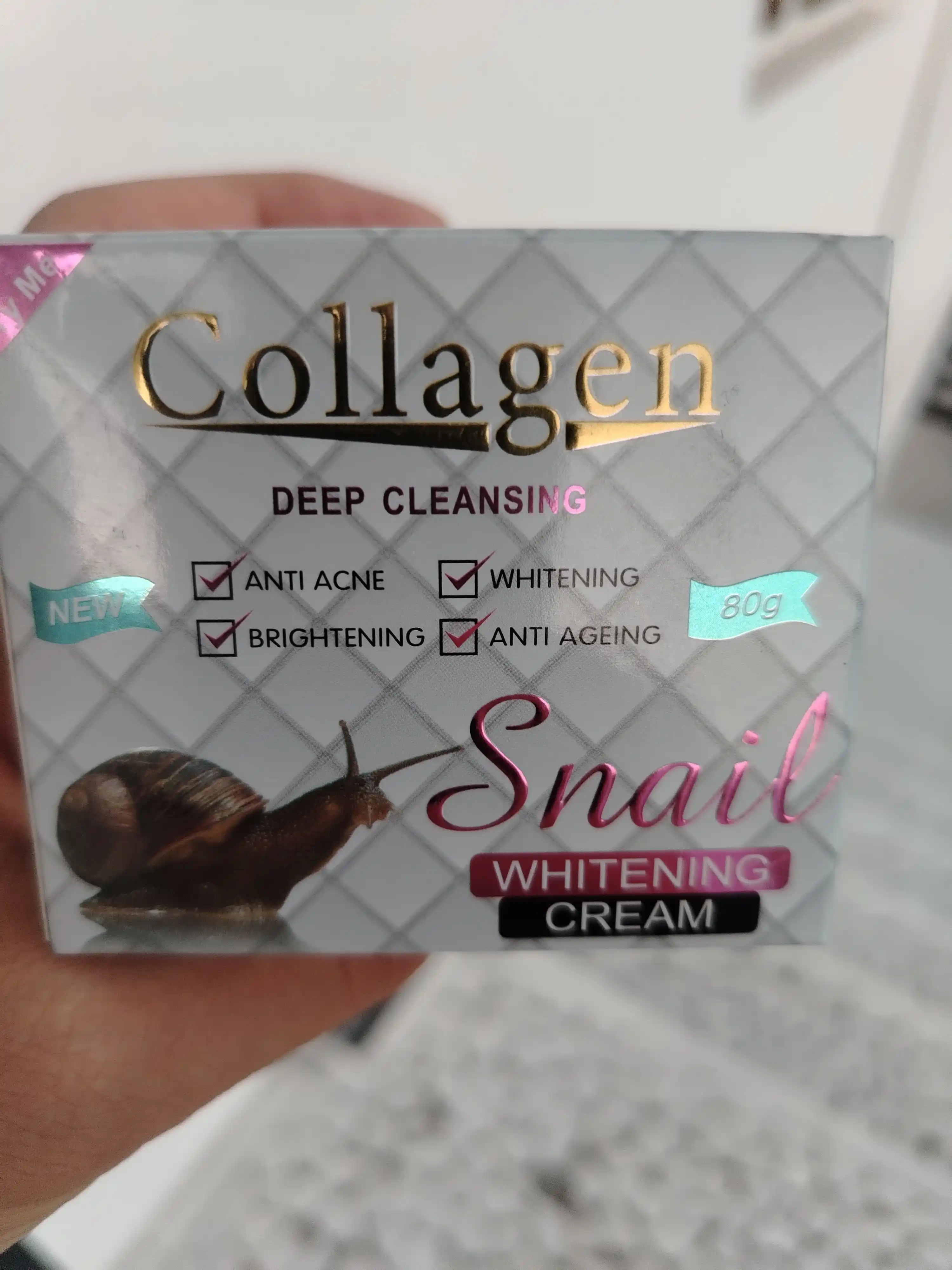 Oziqlantiruvchi, namlantiruvchi yuz uchun krem, shilliqurt ekstrakti Collagen, 80 gr