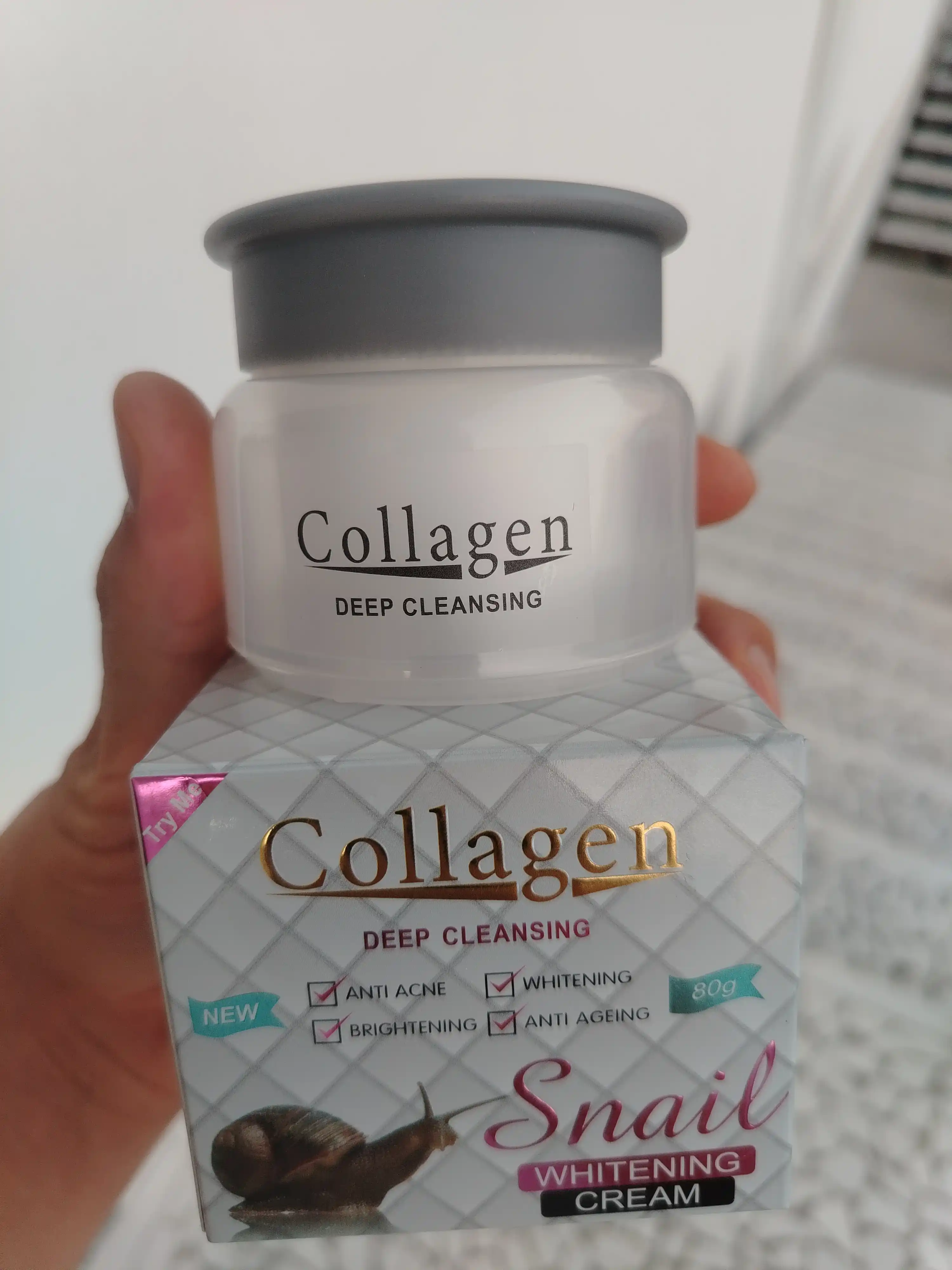Oziqlantiruvchi, namlantiruvchi yuz uchun krem, shilliqurt ekstrakti Collagen, 80 gr