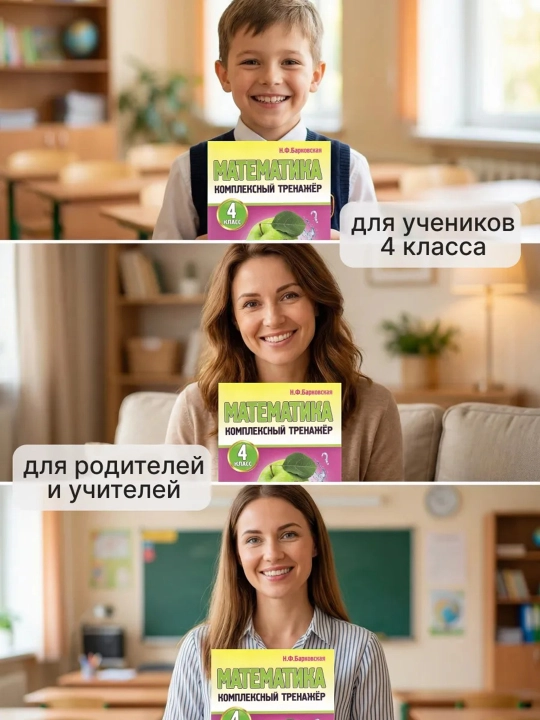 Математика 4 класс — комплект из 2 тренажеров, Барковская и Яценко, пособия