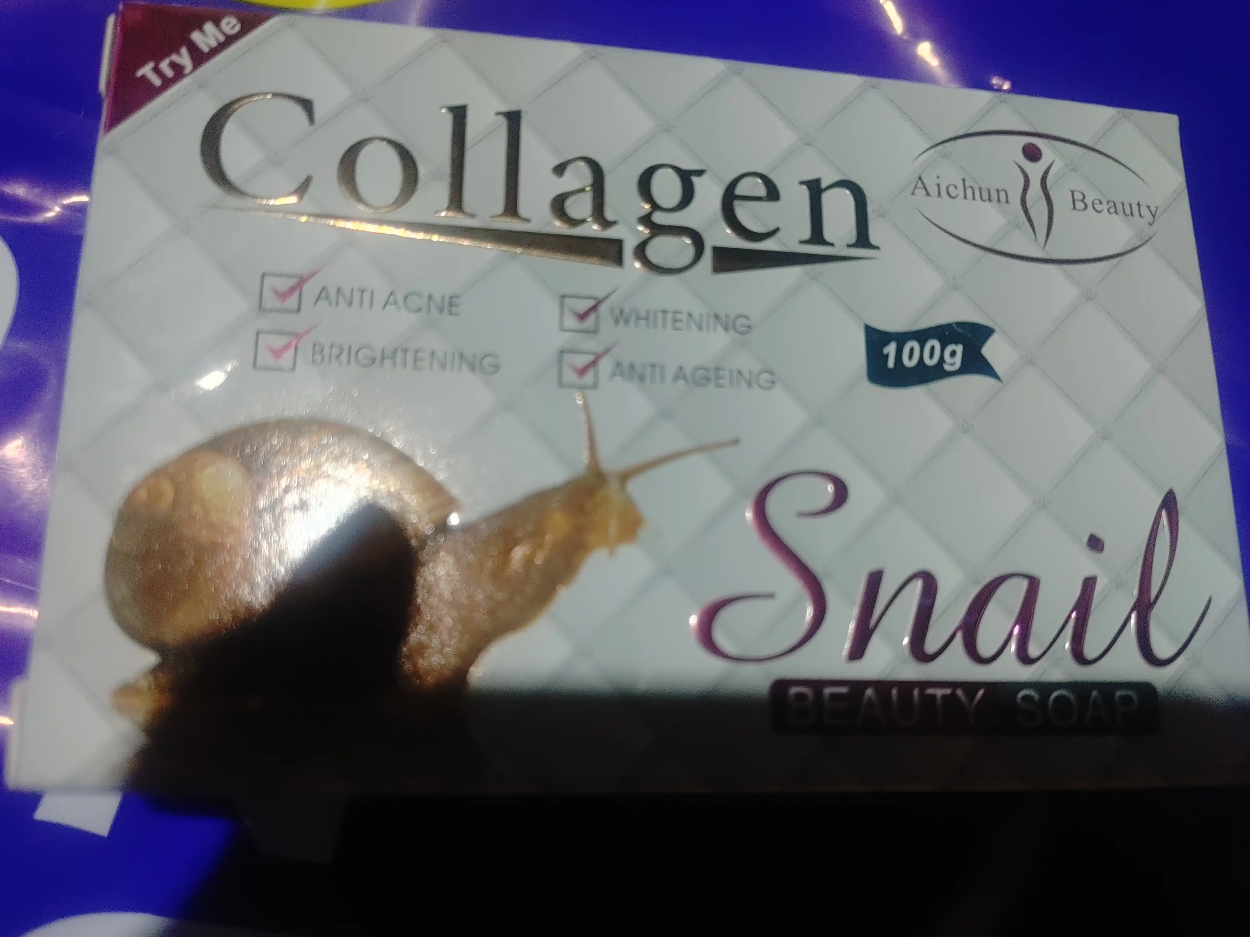 Kollagenli snail soap yuz va tana uchun yoshartiruvchi va namlovchi sovun, 100g