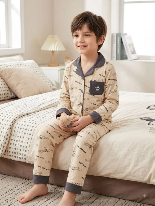 Bolalar pijamasi to'plamlari, o'g'il bolalar uchun pijama - 