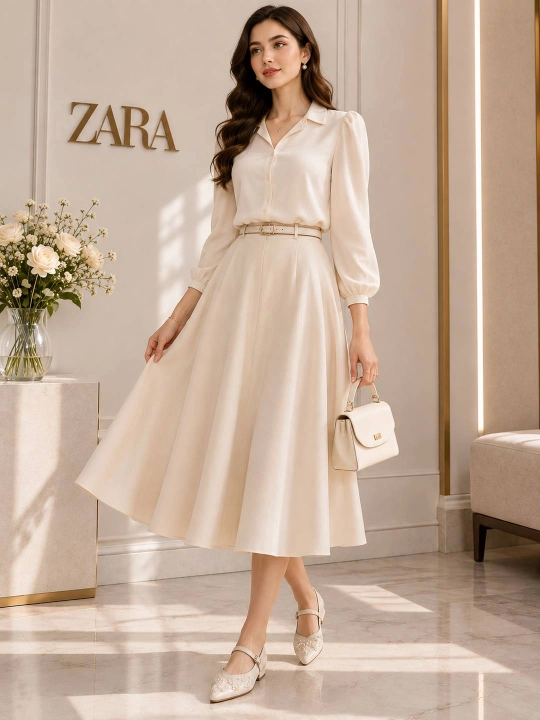 Ayollar uchun zamonaviy tufli, past poshnali, o‘tkir uchli, elegant va qulay oyoq kiyim