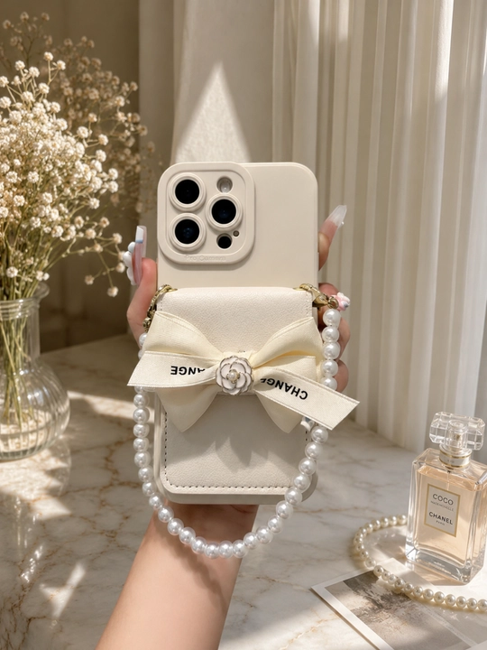 IPhone 14, 15, 16, 17 Pro Max telefonlari uchun g‘ilof, mini-sumkacha ko‘rinishidagi g‘ilof - 