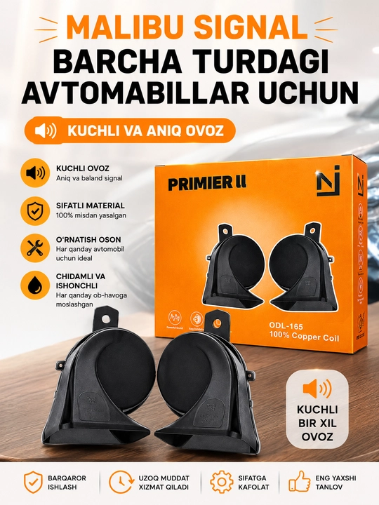 Ovozli signali Malibu Osun ODL 165, 12 V, 110 Db, 400/500 Gs - 