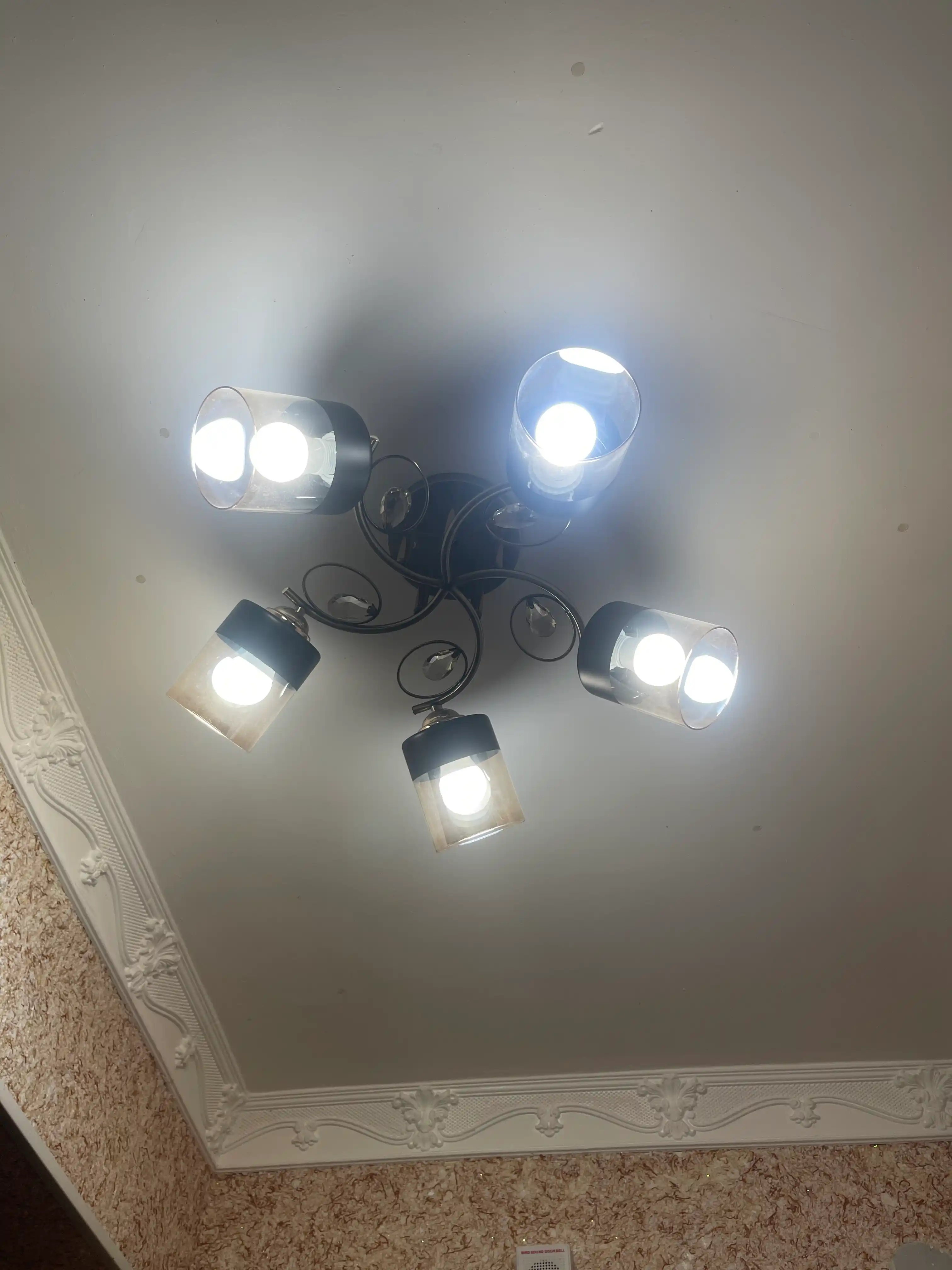 Qandil :3 o'lchamli, oshxona, yotoqxona, ofis uchun, koridor, shisha va metall lyustra