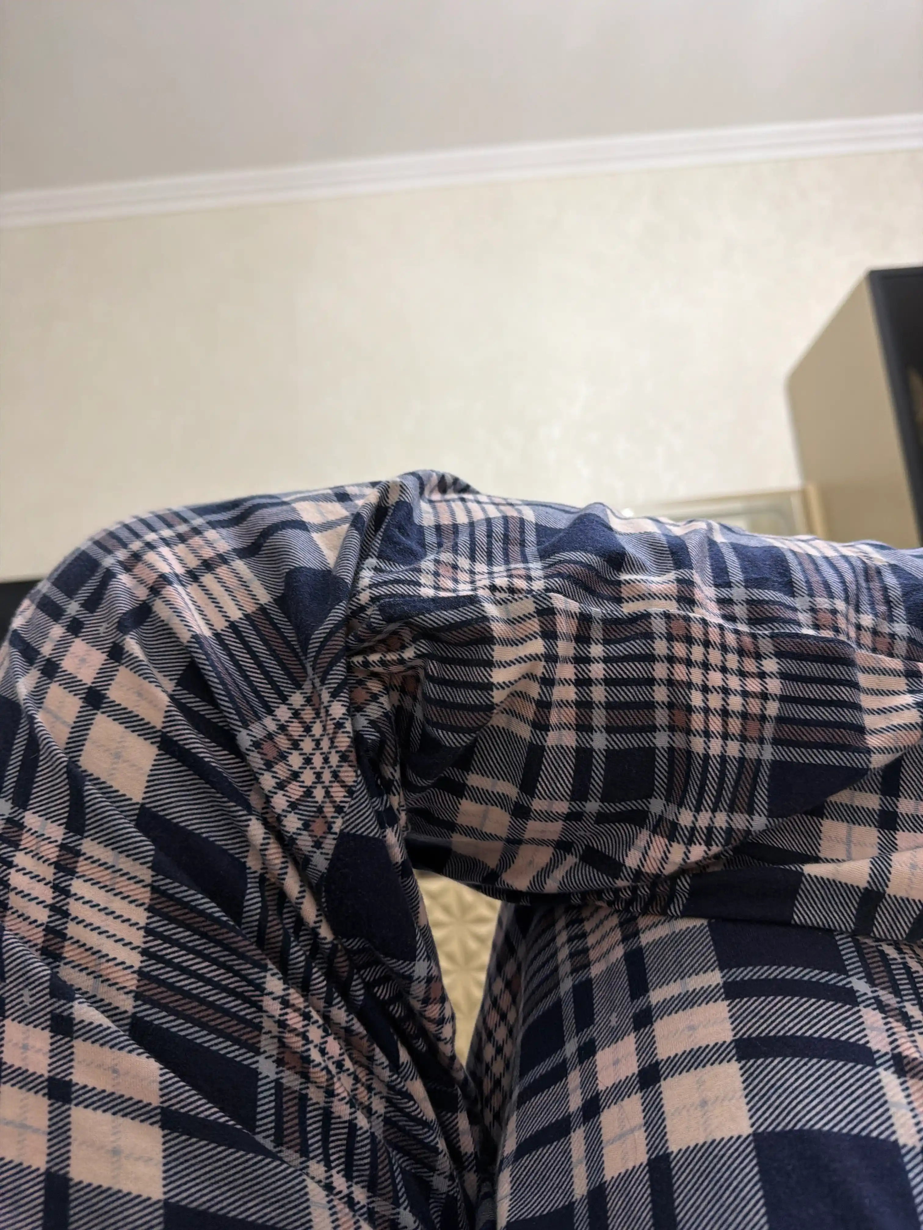 Erkaklar uchun katakchali uy shimlari, 100% paxta, cho‘ntakli, M–3XL o‘lchamlari