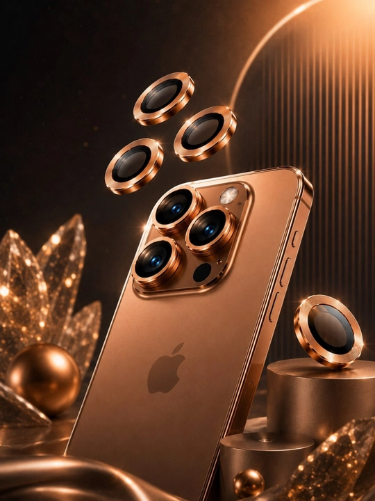 Kamera uchun himoya oyna iPhone 13 Pro, 11, 12, 14, 15, 16, 17 Pro/Pro Max g`ilof