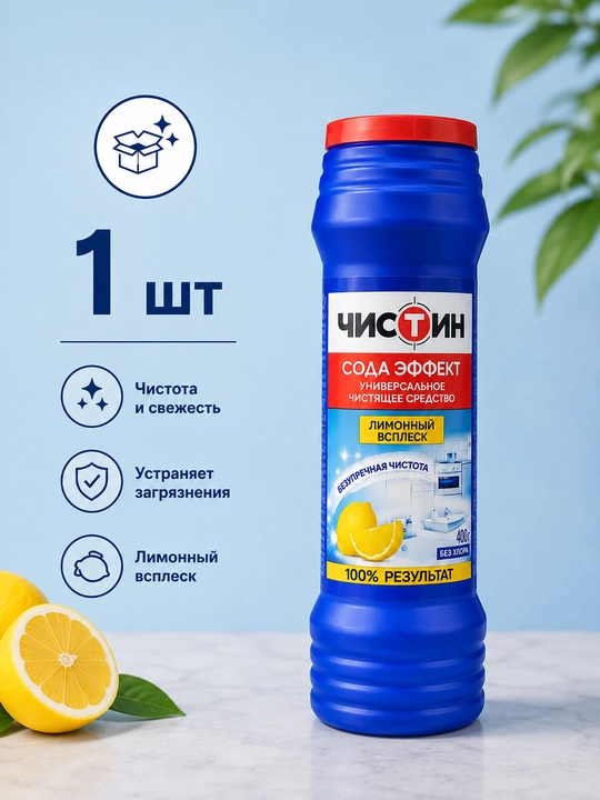 Chistin «Soda Effekti» universal tozalash vositasi, «Limon shukuhi» ifori - 