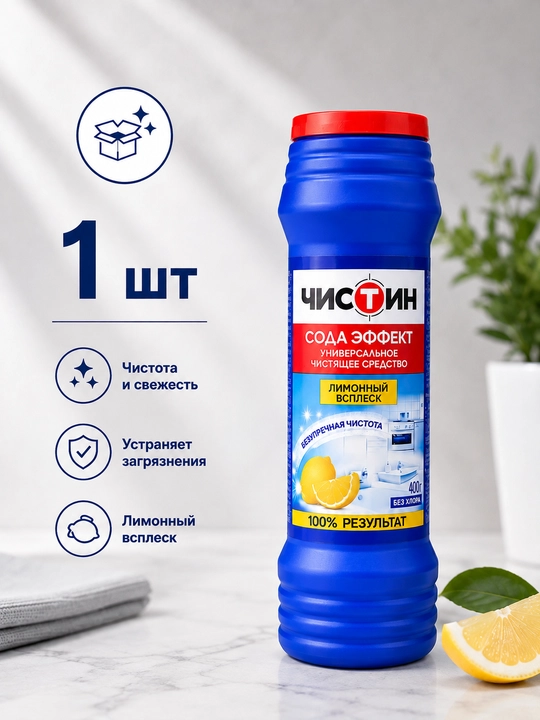 Chistin «Soda Effekti» universal tozalash vositasi, «Limon shukuhi» ifori