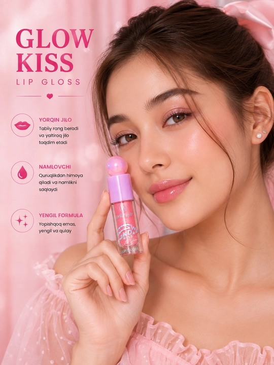 Candy Dream Lip Gloss – Ko‘zgu kabi yaltiroq effektga ega namlantiruvchi lab yaltirog‘i