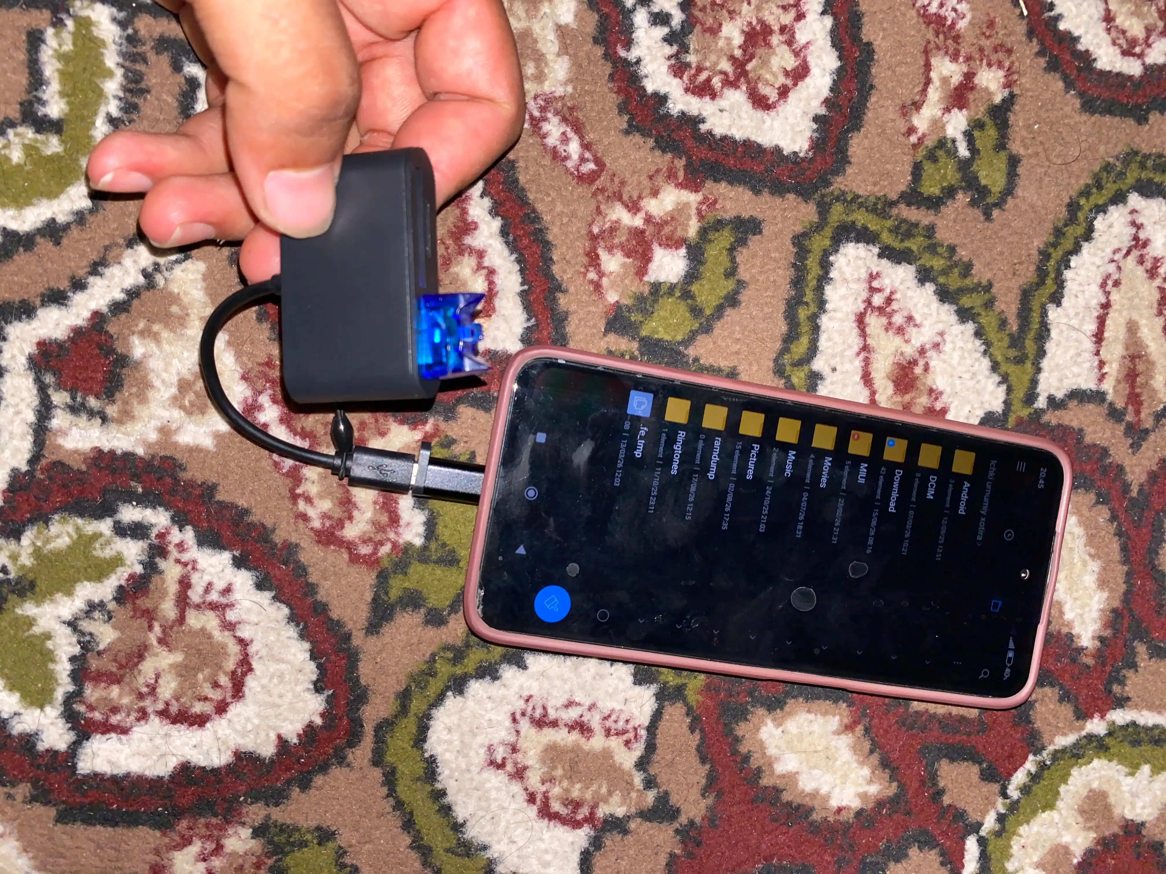 USB / Type-C / MicroUSB OTG kardrider, SD va TF xotira kartalari uchun adapter