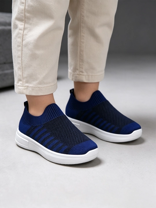 Bolalar trikotaj slip-on poyabzal, nafas oluvchi sirpanishga qarshi bolalar uchun