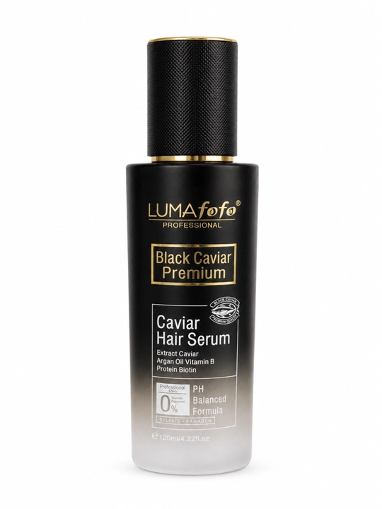 Сыворотка для волос LUMA fofo Black Caviar с аргановым маслом и биотином, 120 мл