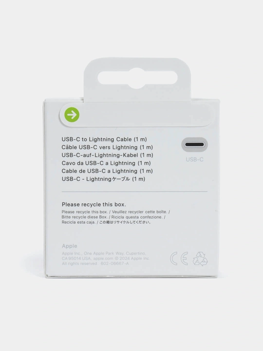 iPhone uchun zaryad kabeli USB-C–USB-C / Lightning, tezkor quvvat