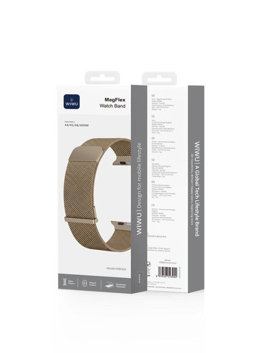 WiWU MagFlex Watch Band — магнитный металлический ремешок для Apple Watch