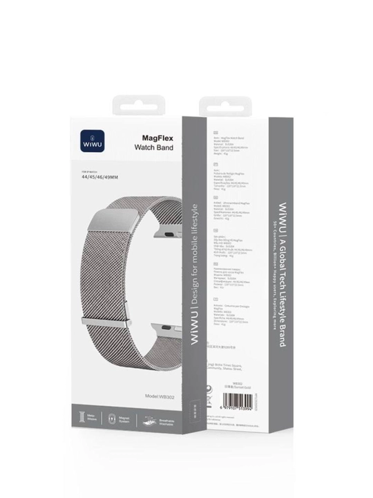 WiWU MagFlex Watch Band — магнитный металлический ремешок для Apple Watch