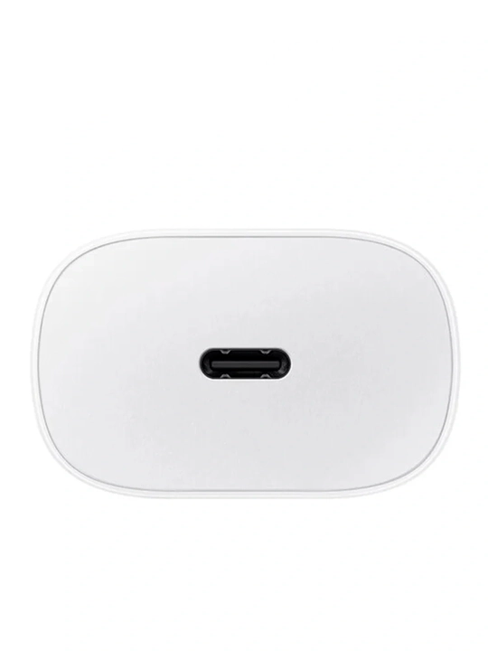 Сетевой адаптер USB-C 25W, быстрая зарядка, EU вилка, белый/чёрный
