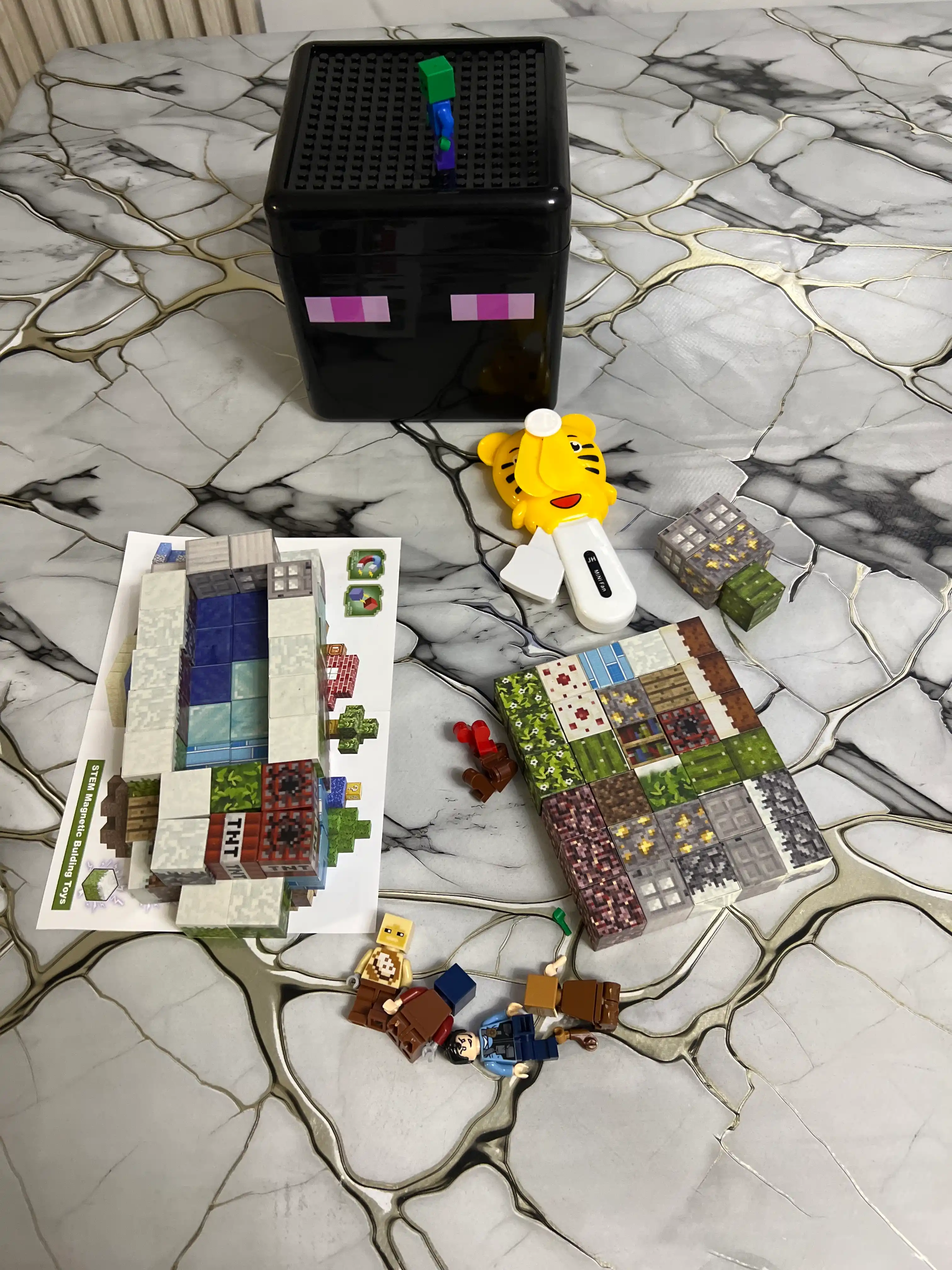 Lego magnit konstruktori Minecraft My World, bolalar uchun rivojlantiruvchi kubiklar 180