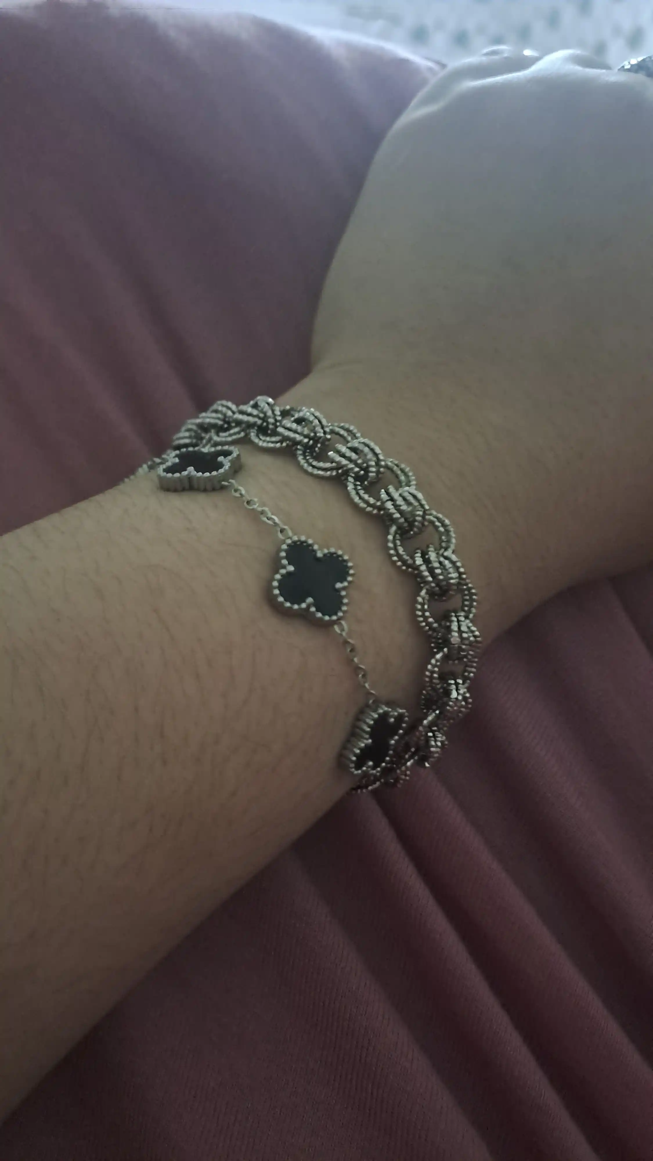 Браслеты для женщин и девочек Clover Van Cleef, не меняет цвет и не темнеет