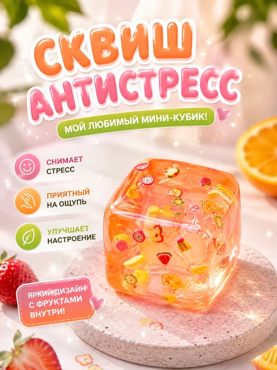 Антистресс игрушка, спиннер, пельменей, мантов с глазками, мягкий сквиш «Сыр», куб