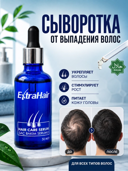Сыворотка для ухода за волосами ExtraHair — средство для укрепления волос - 
