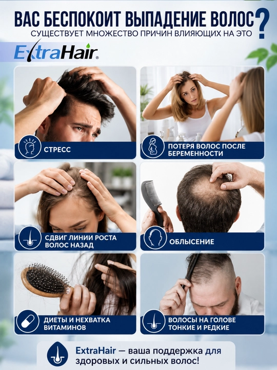Сыворотка для ухода за волосами ExtraHair — средство для укрепления волос