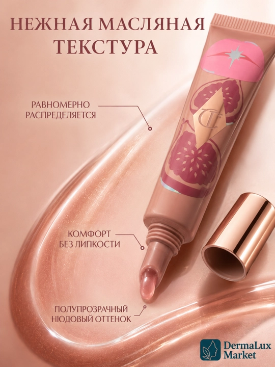 Сияющий бальзам для губ Charlotte Tilbury Candy Fig, гладкий эффект, 1,4 мл