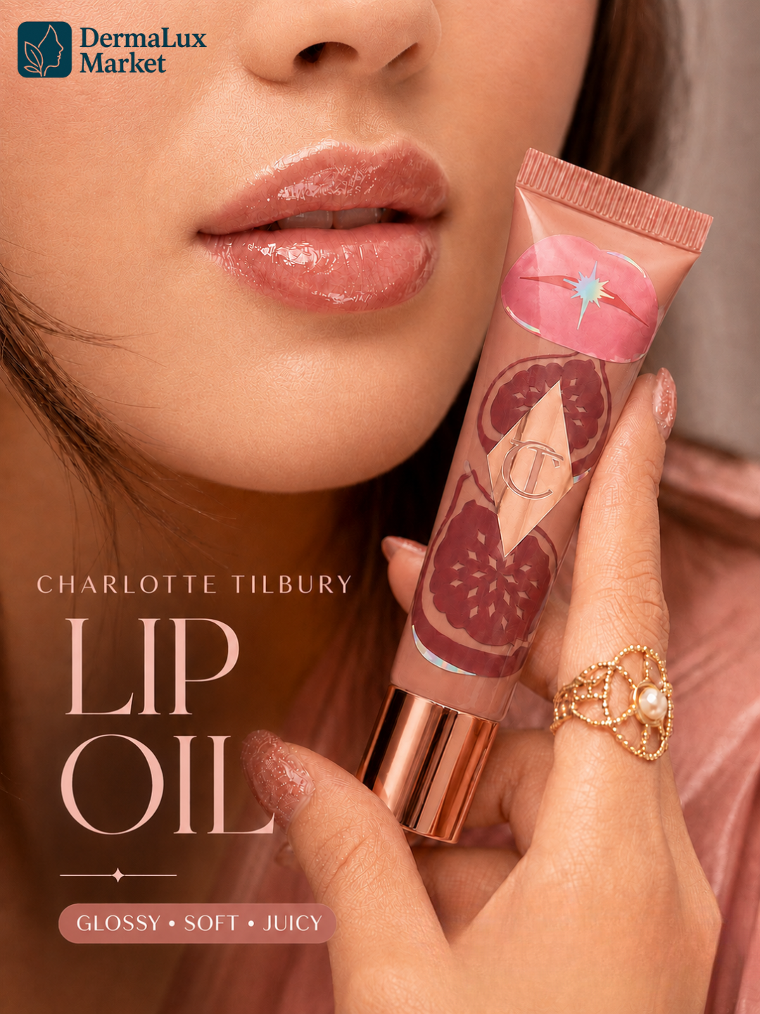 Сияющий бальзам для губ Charlotte Tilbury Candy Fig, гладкий эффект, 1,4 мл - 