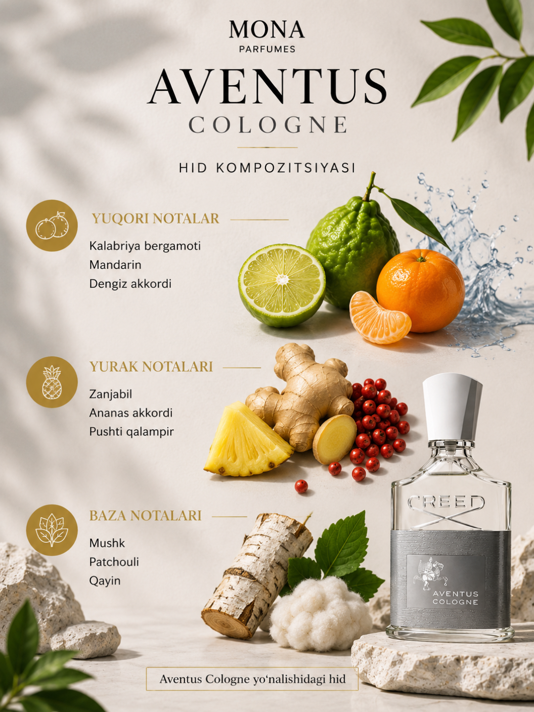 Creed – Creed Aventus, Absolu Aventus, Silver Mountain Water мужской парфюм, Mona Parfumes