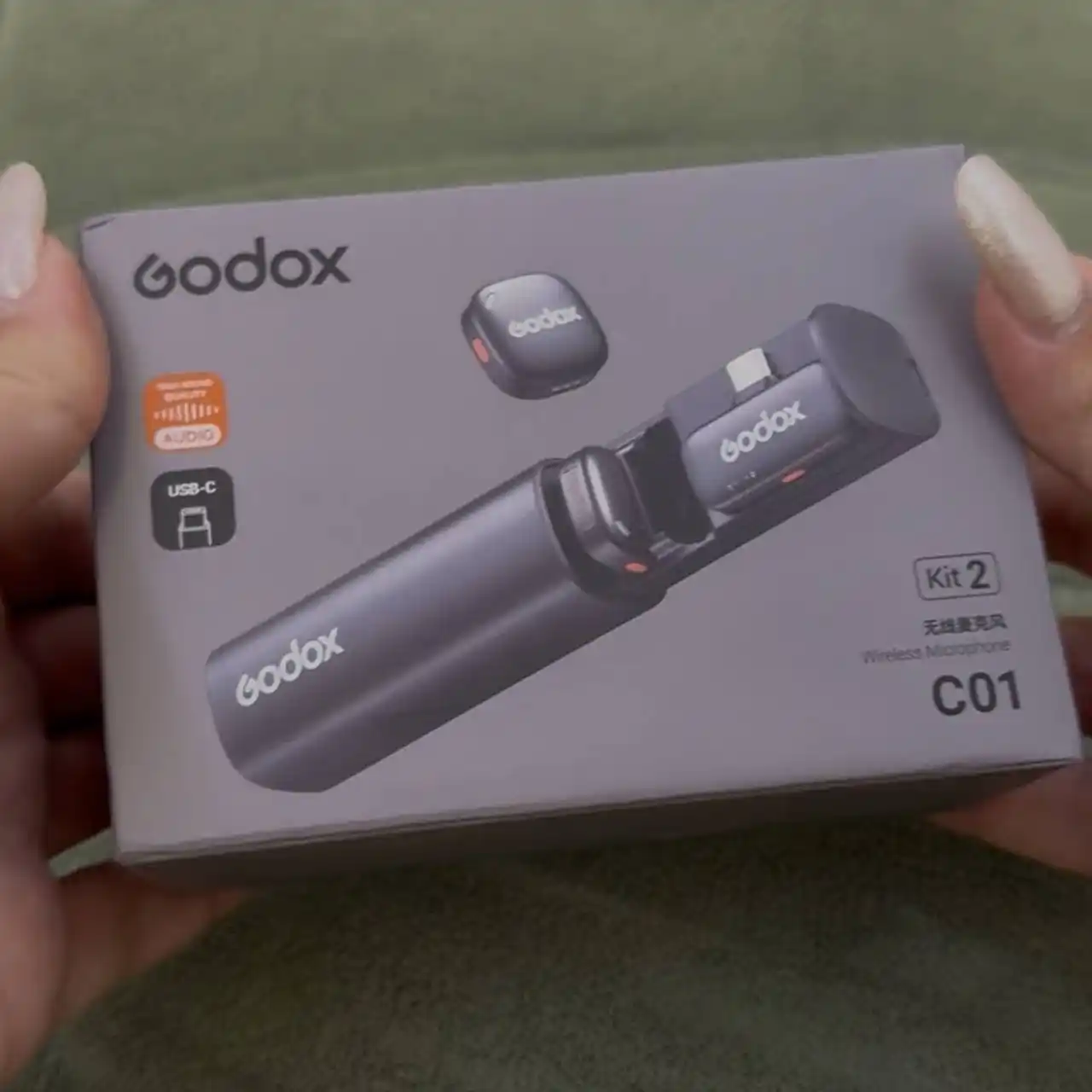 Simsiz mikrofon Tech-X Aura Lite, Godox, 2 qabul qiluvchi iPhone/Android, 360° ovoz