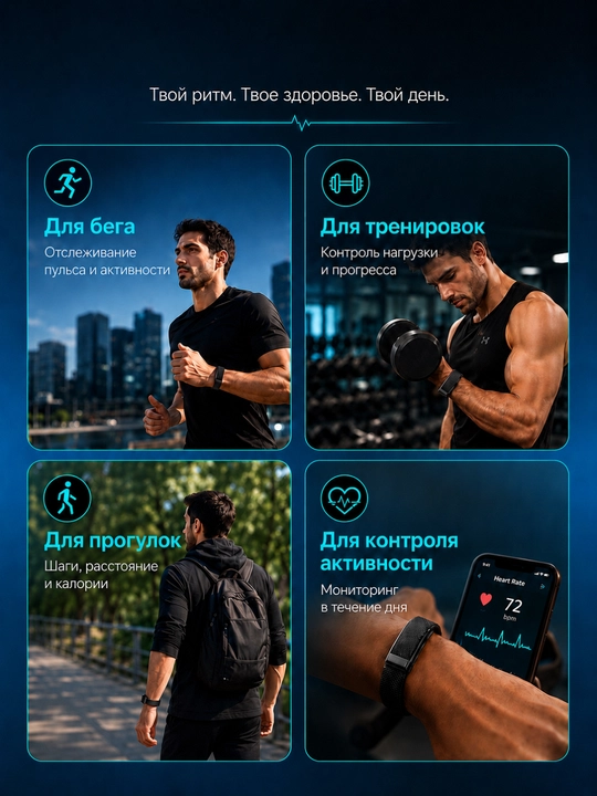 Смарт-браслет Ovfle Zonix WP-1 с ECG, фитнес-трекер, умный браслет, спортивный браслет