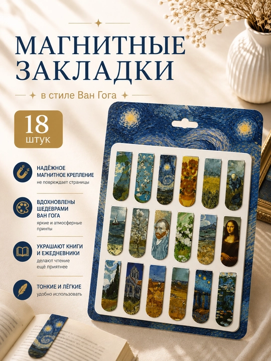 Kitoblar uchun magnitli xatcho‘plar to‘plami