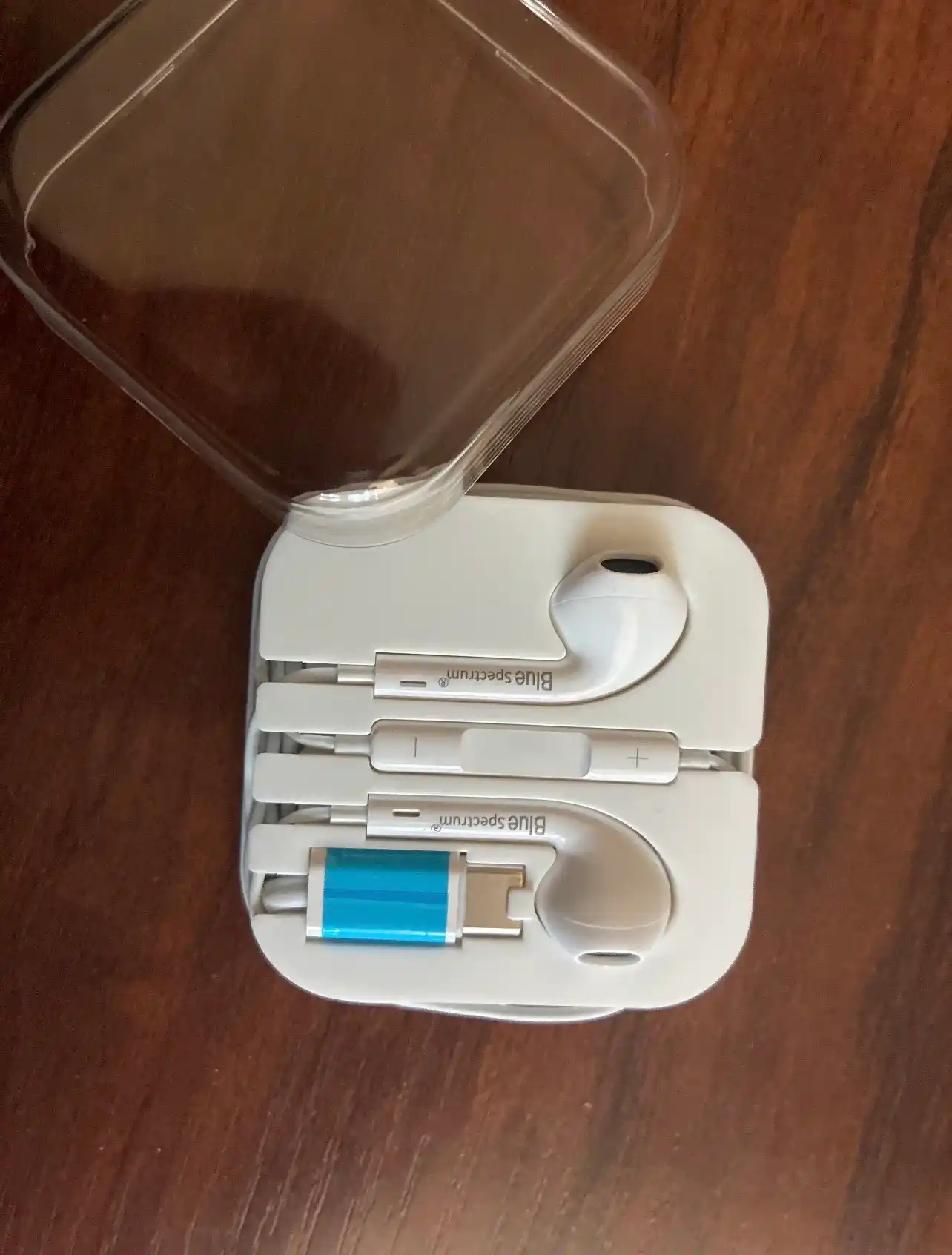 Simli quloqchinlar Blue Spectrum Ulagich: Lightning / Type-C  mikrofon bilan