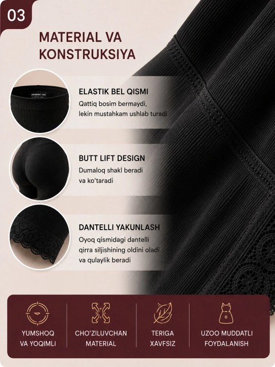 Утягивающие шорты велосипедки для живота и талии, коррекция фигуры, Akbarova Xonzoda