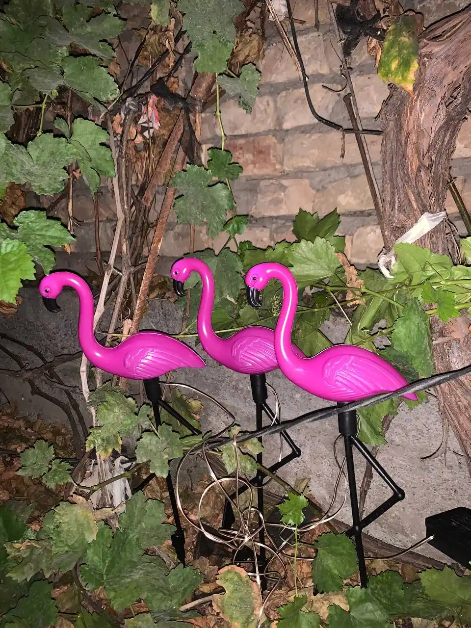 Quyosh batareyali bog‘ chirog‘i-figura, tipratikan, to‘tiqush, boyo‘g‘li, flamingo