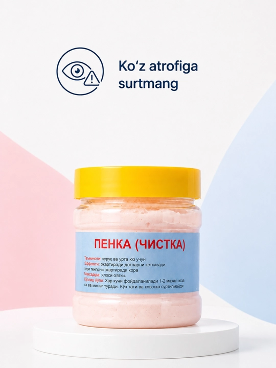Penka, Yuz yuvish uchun tozalovchi penka, 3 xil turd - 