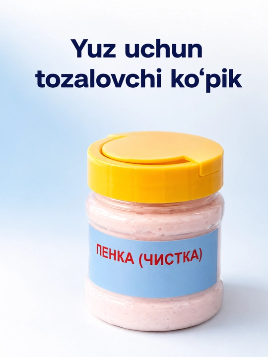 Penka, Yuz yuvish uchun tozalovchi penka, 3 xil turd