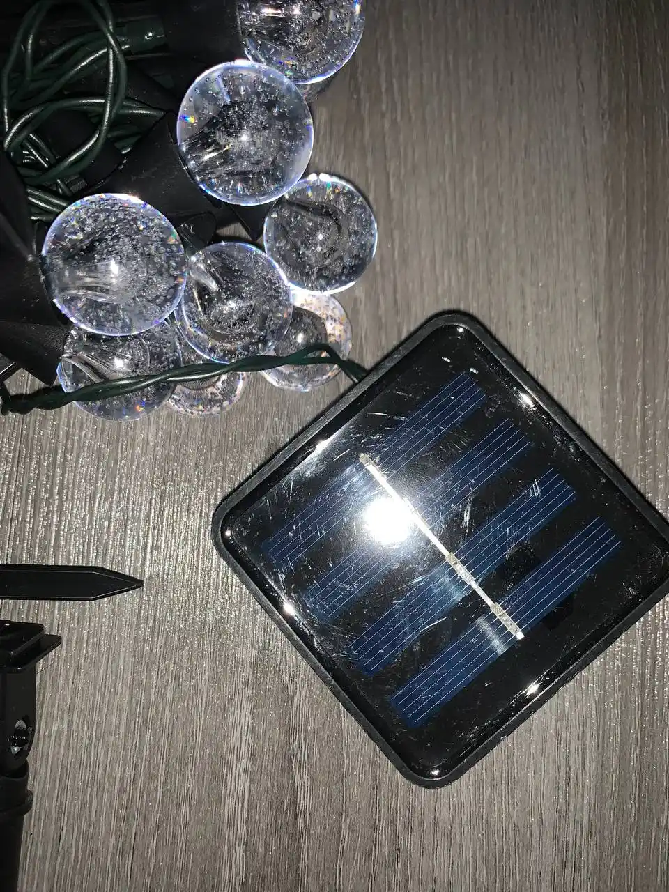 Bog‘ va ko‘cha uchun quyosh batareyali girlyanda, 30 shar, 9 m, 8 rejim, iliq yorug‘lik
