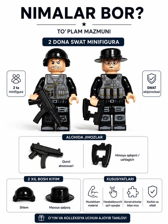 Lego askarlar, o‘yinchoq armiya, askarchalar