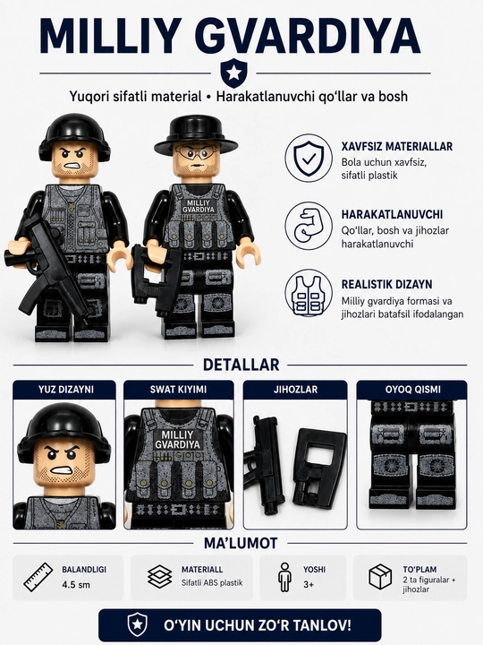 Lego askarlar, o‘yinchoq armiya, askarchalar