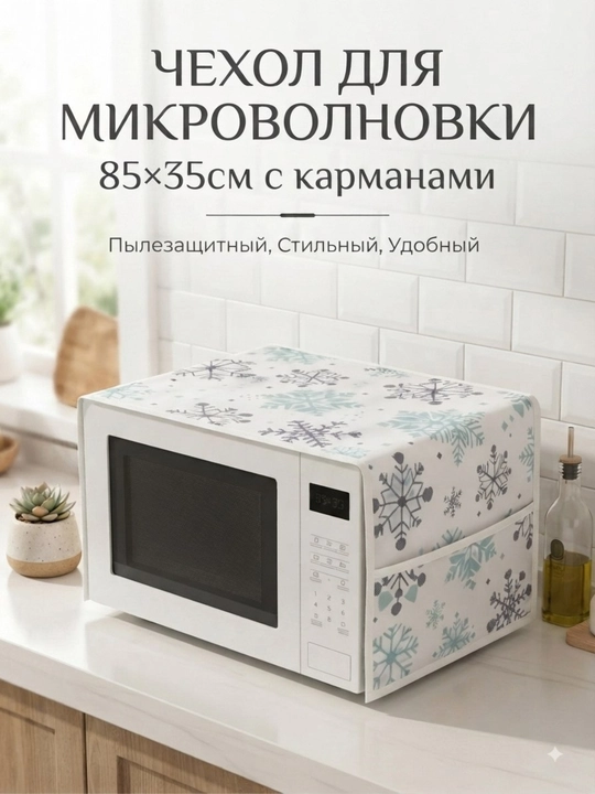 Чехол для микроволновки, чехол для микроволновой печи, защита от пыли, кухонный чехол - 