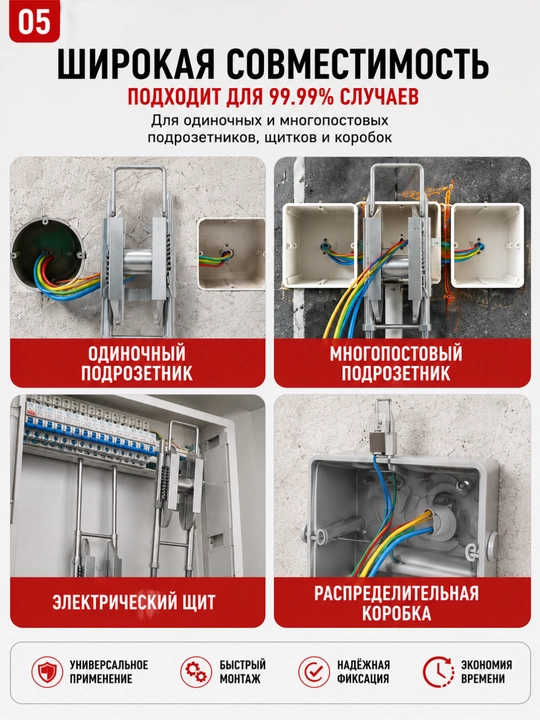 Yakkaxon sim tortish yordamchisi, metall rolikli, elektr quti va shkaf uchun
