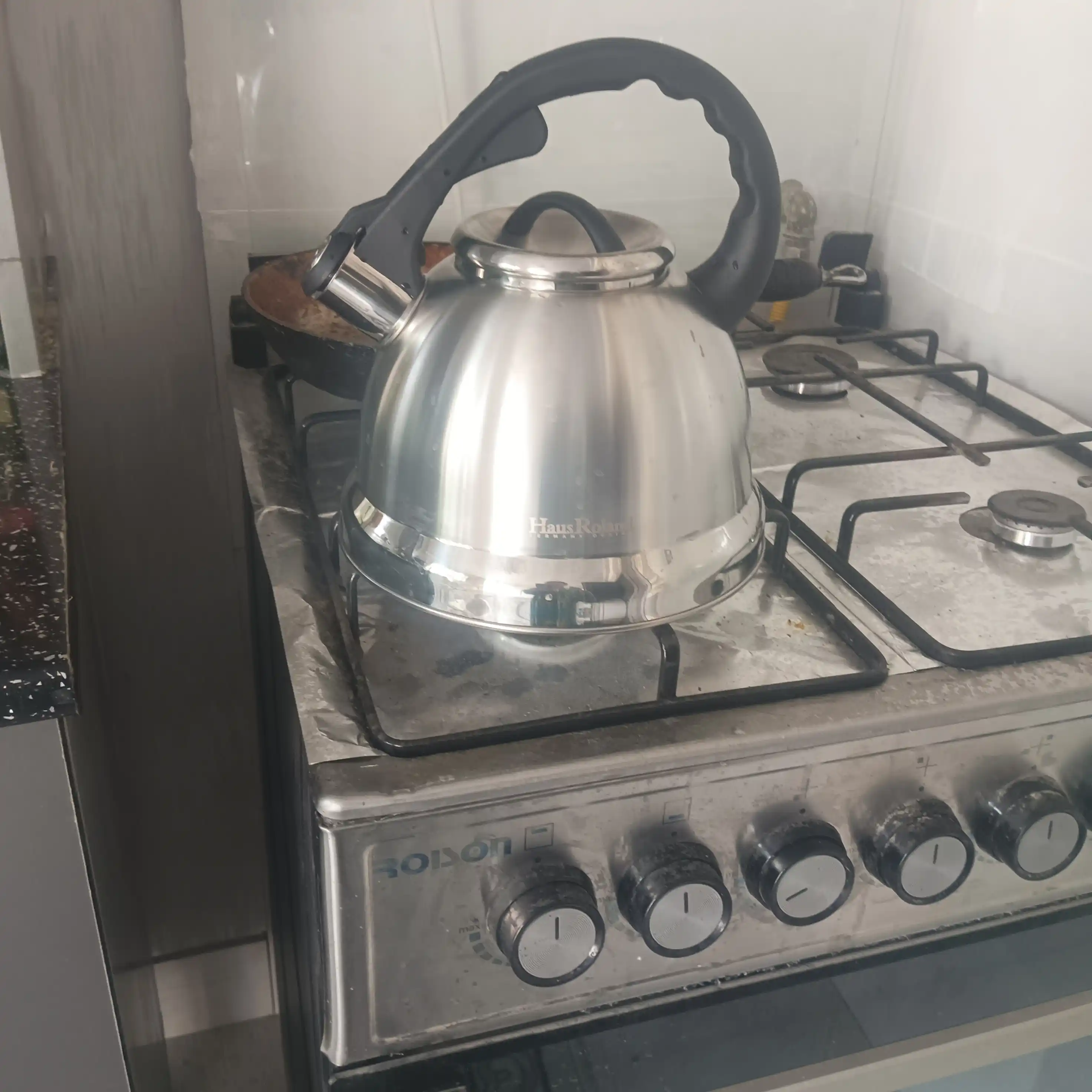 Haus Roland 3,5 lt hushtakli choynak: zanglamaydigan po‘lat, gaz va induksion plita uchun