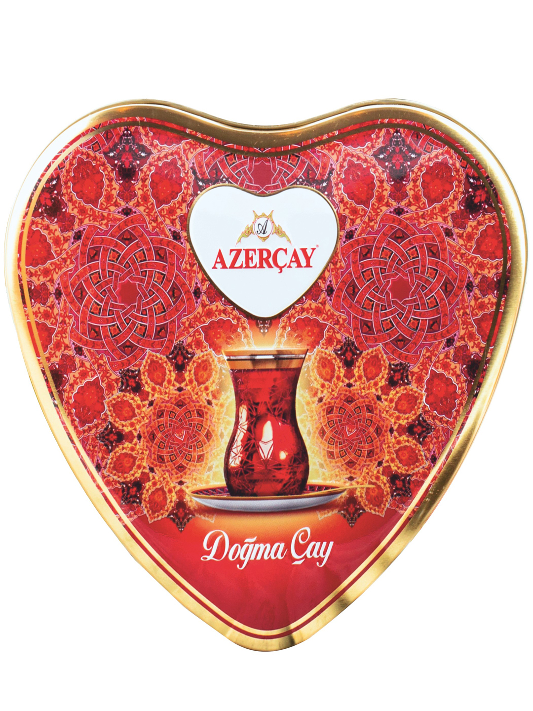 Saralangan qora va ko'k choy Azerchay Qalb, temir quti 100 g - 
