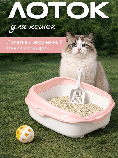 Лоток пластиковый для кошек и котят - 