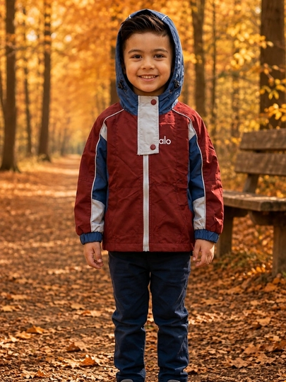 Детская куртка 3-7 лет, для мальчиков и девочек, капюшон, плащевка