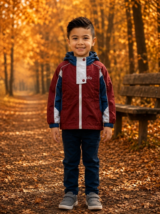 Детская куртка 3-7 лет, для мальчиков и девочек, капюшон, плащевка