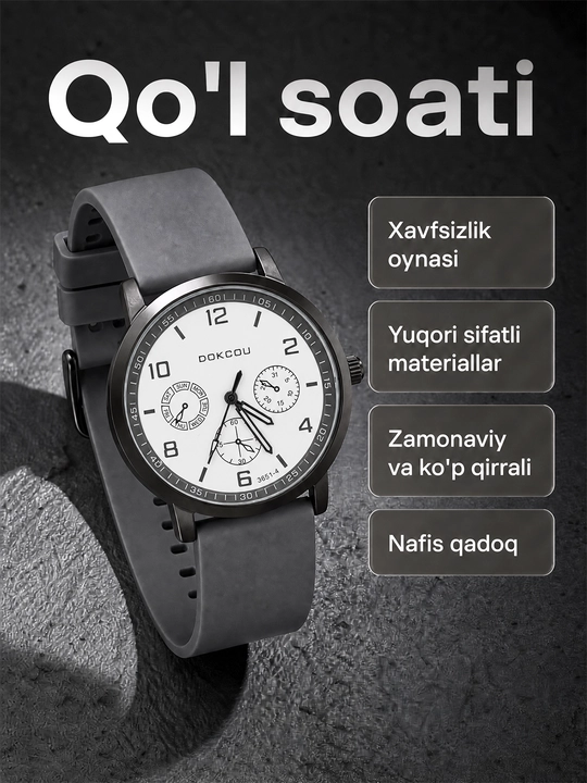 Erkaklar soati, erkaklar qo‘l soati, arab raqamli, soat