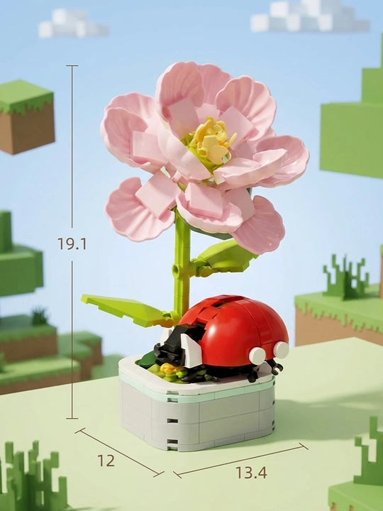 Konstruktor Lego Gullar va kapalak konstruktori 201 detal, yig‘iladigan gulli kompozitsiya